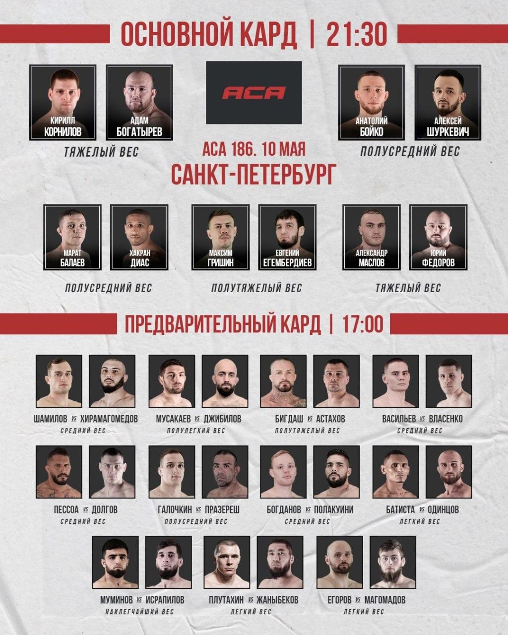 aca 186 прямая трансляция