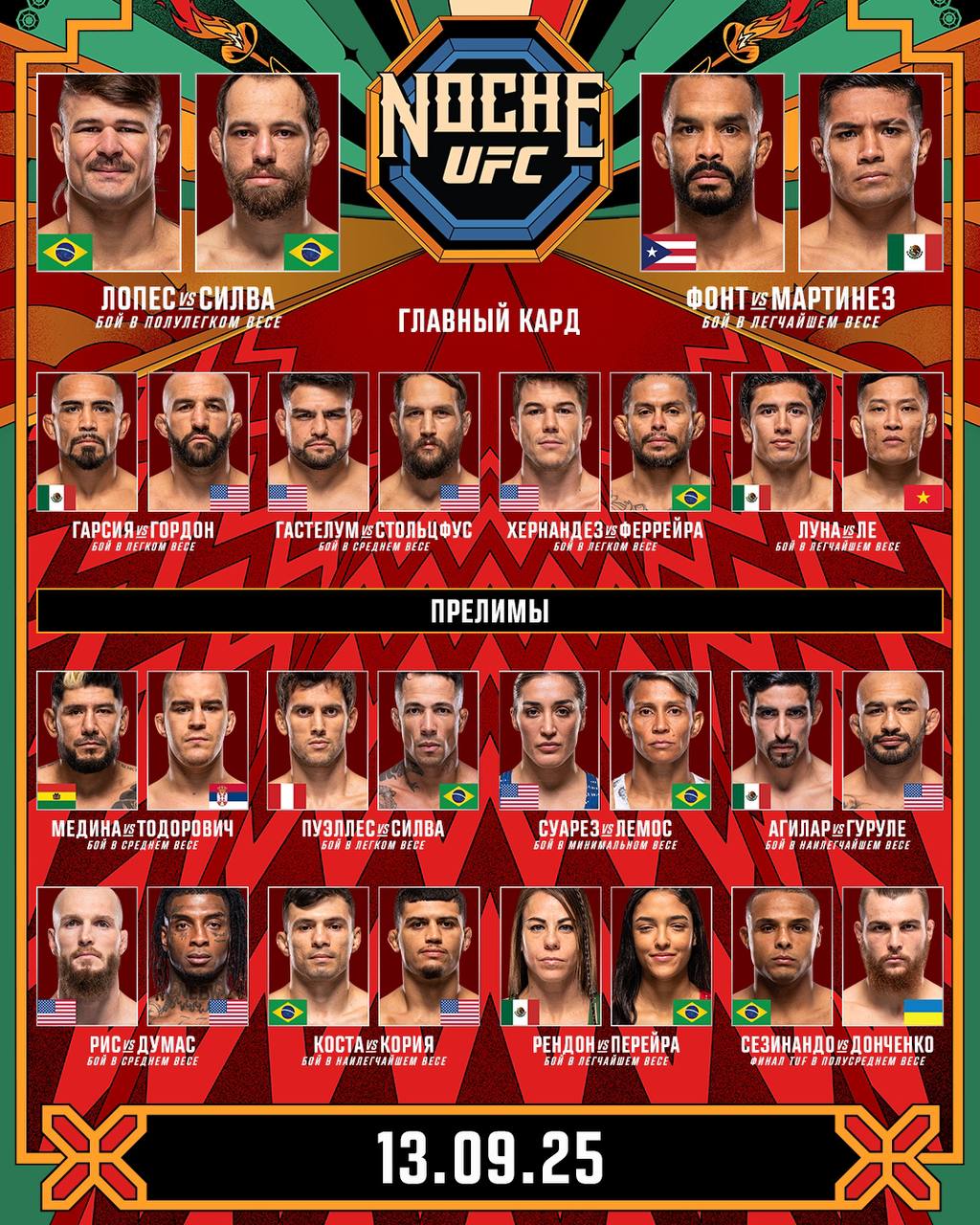 Noche UFC: Лопес &ndash; Сильва